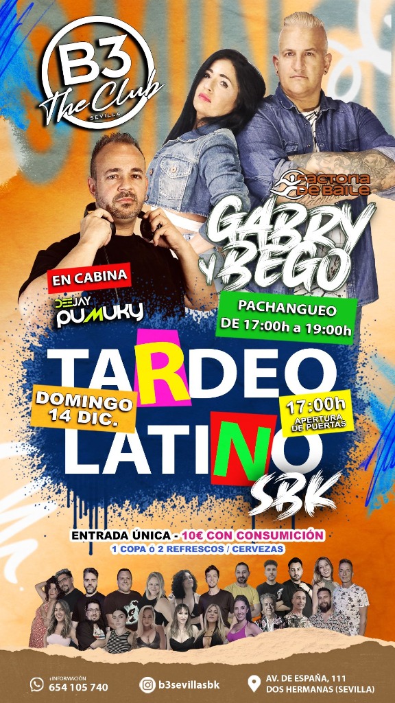 Tardeo latino SBK en B3 The Club