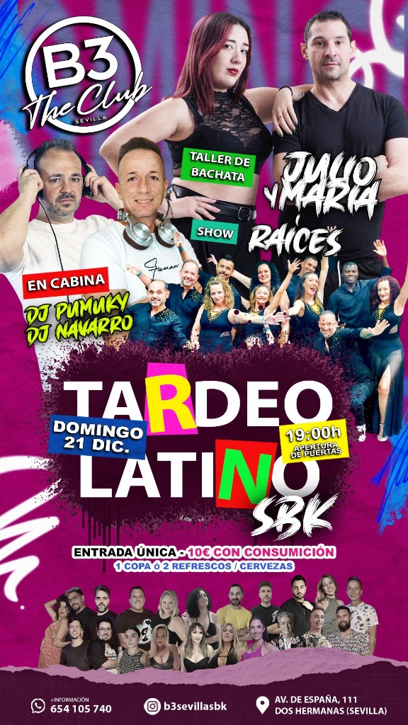 Tardeo latino SBK en B3 The Club