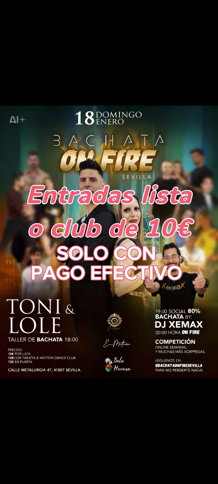 Bachata on fire en sala habana