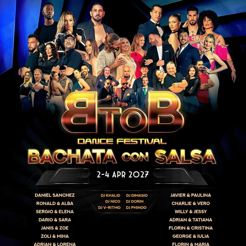 BtoB Bachata con Salsa 2-4 April 2027 Bucharest Romania